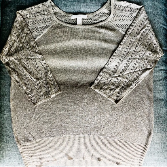 Chico's Tops - CHICOS TAN LIGHT KNIT SWEATER